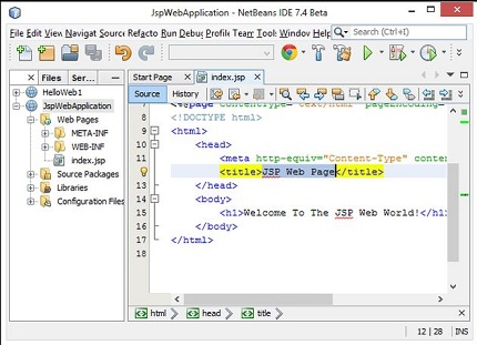 JSP Tutorials-JSP In Netbean
